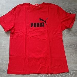Red Puma Logo Shirt Size L